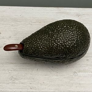 Avocado Shaped Guacamole Condiment Serving Dish with Spoon